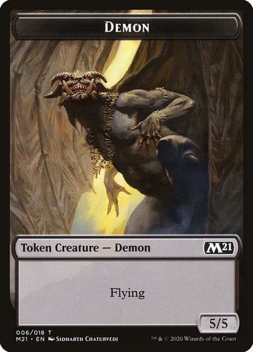 Bird // Demon Double-Sided Token [Core Set 2021 Tokens] - 0