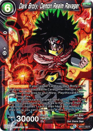 Broly oscuro, Devastador del reino de los demonios (BT11-133) [Línea de sangre bermellón] 