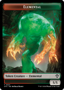 Elemental (0021) // Angel Double-Sided Token [Outlaws of Thunder Junction Commander Tokens]-1