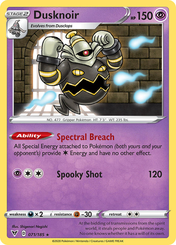 Dusknoir (071/185) [Espada y escudo: voltaje vívido] 