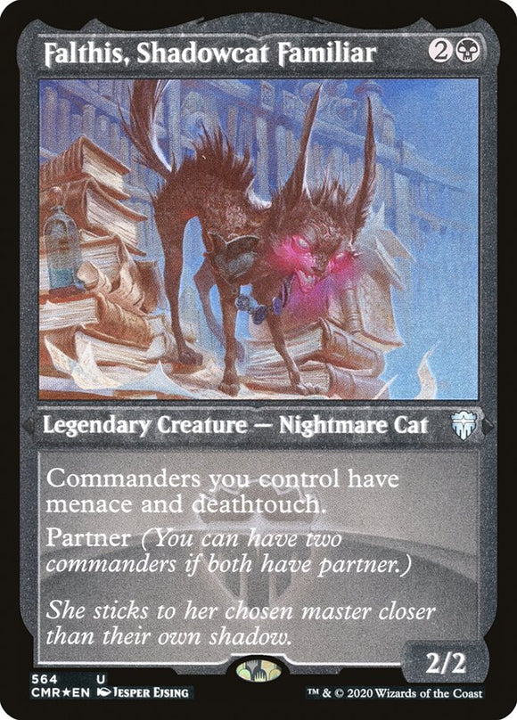 Falthis, familiar de gato de las sombras (grabado) [Commander Legends] 