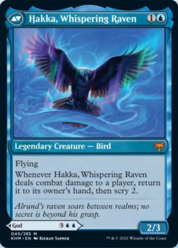 Alrund, God of the Cosmos // Hakka, Whispering Raven [Kaldheim] - 0