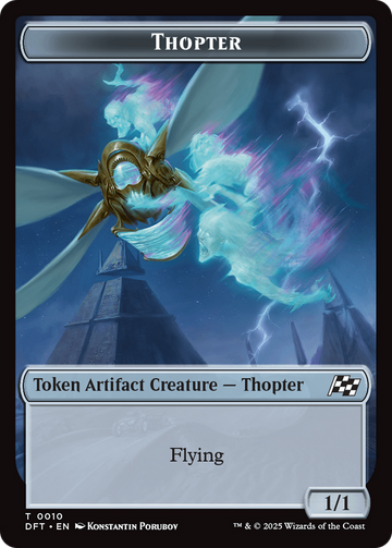Cat // Thopter (0010) Double-Sided Token [Aetherdrift Tokens] - 0