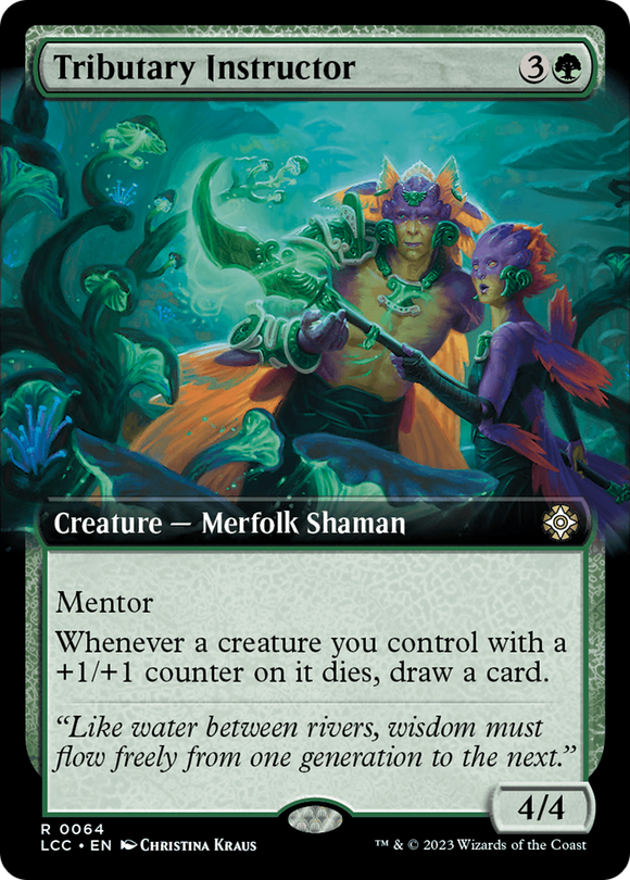 Instructor tributario (arte extendido) [Las cavernas perdidas de Ixalan Comandante] 