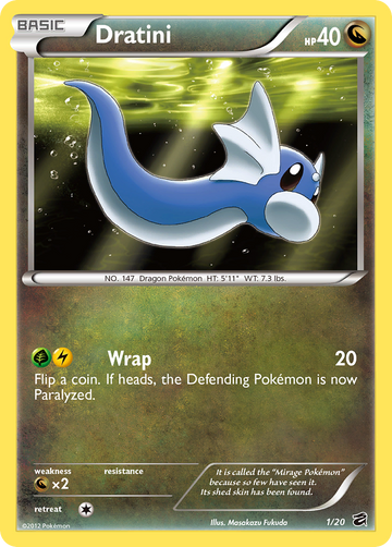 Dratini (1/20) [Blanco y negro: Dragon Vault] 