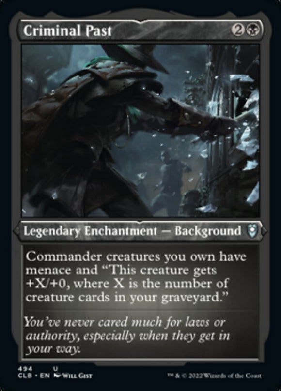 Pasado criminal (grabado en lámina) [Commander Legends: Battle for Baldur's Gate] 
