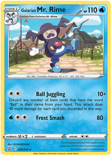 Galarian Mr. Rime (035/163) [Sword & Shield: Battle Styles]