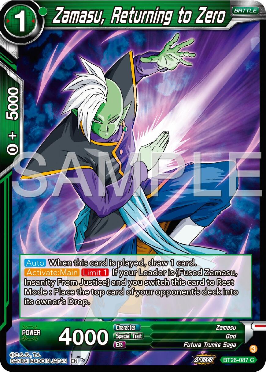 Zamasu, Returning to Zero (BT26-087) [Ultimate Advent] - 0