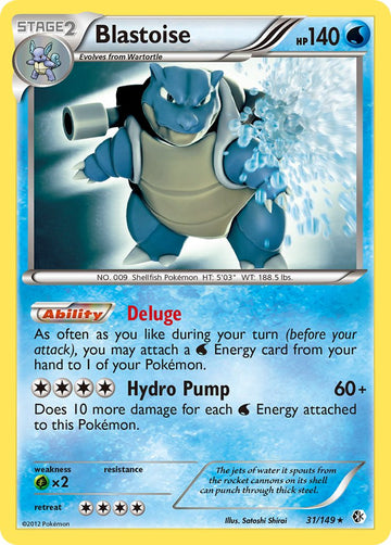 Blastoise (31/149) (Exclusivo de la baraja temática) [Blanco y negro: límites cruzados] 