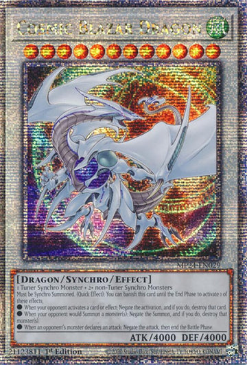 Cosmic Blazar Dragon [MP24-EN029] Quarter Century Secret Rare - 0