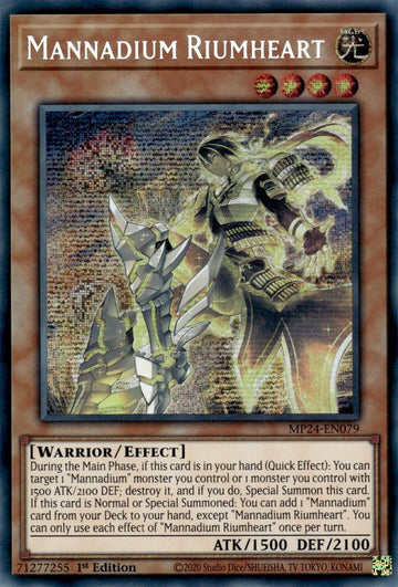 Mannadium Riumheart [MP24-EN079] Prismatic Secret Rare - 0