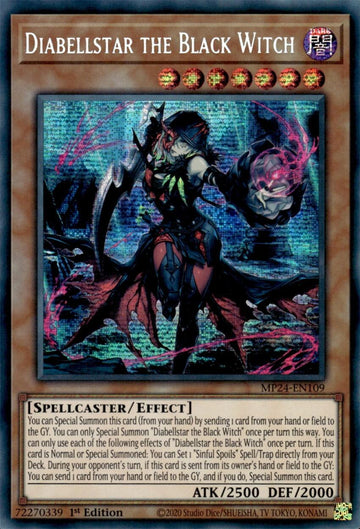 Diabellstar the Black Witch [MP24-EN109] Prismatic Secret Rare - 0