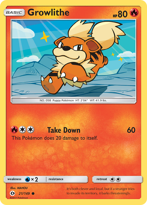 Growlithe (21/149) [Sol y Luna: conjunto básico] 