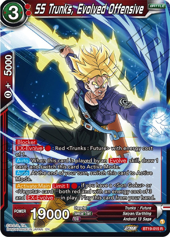SS Trunks, Ofensiva evolucionada (BT19-015) [Ambición del luchador] 