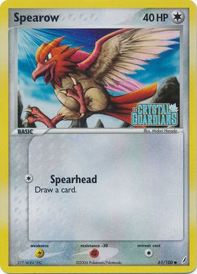 Spearow (61/100) (Estampado) [EX: Guardianes de cristal] 