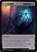 Horror // Manifest Double-Sided Token [Duskmourn: House of Horror Tokens]-2