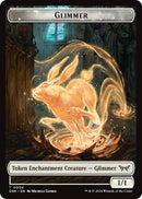 Glimmer // Scarecrow Double-Sided Token [Duskmourn: House of Horror Commander Tokens]-1