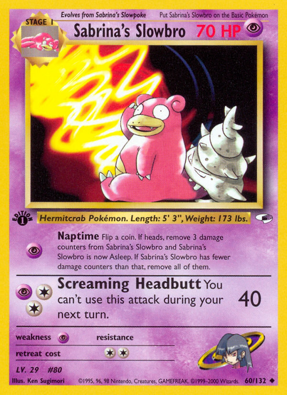 El Slowbro de Sabrina (60/132) [Héroes del gimnasio 1.ª edición] 