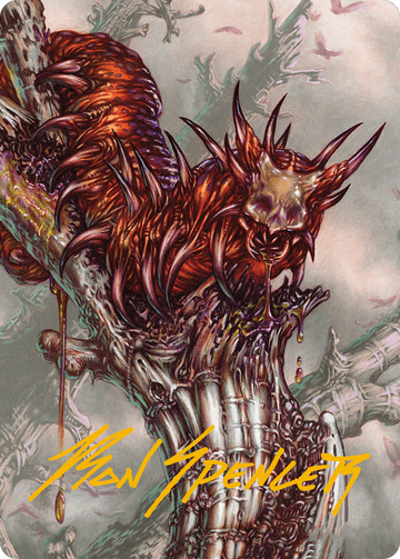 Tarjeta de arte de Grist, larva voraz (firma estampada en dorado) [Serie de arte Modern Horizons 3] 