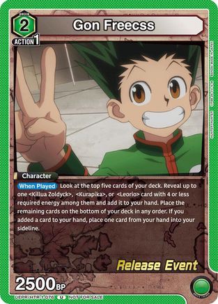 Gon Freecss (076) (UEPR/HTR-1-076) - UE02BT HUNTER X HUNTER Release Event Cards