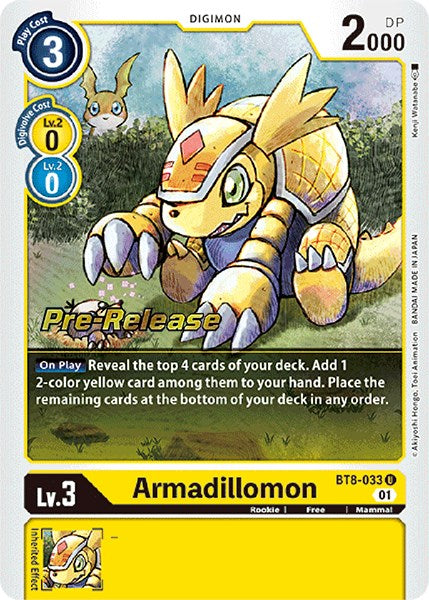 Armadillomon [BT8-033] [Nuevas cartas de prelanzamiento de Awakening] 