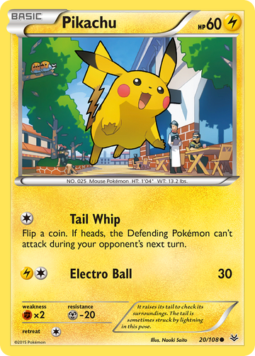 Pikachu (20/108) [XY: Cielos rugientes] 