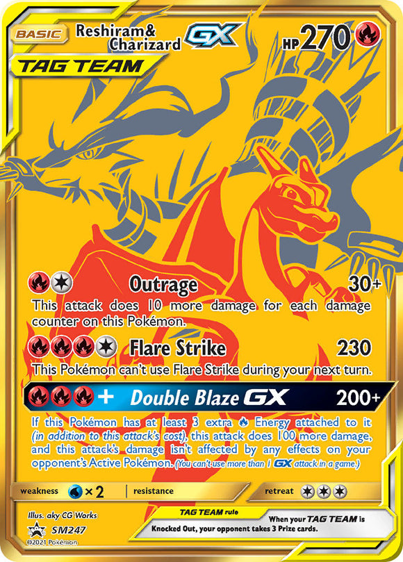 Reshiram y Charizard GX (SM247) [Sol y Luna: promociones de Black Star] 