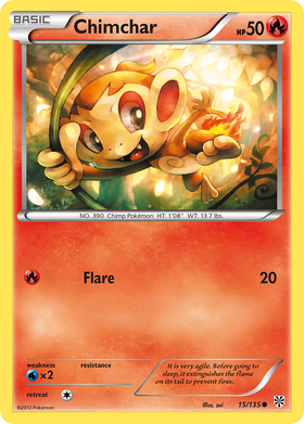 Chimchar (15/135) [Blanco y negro: Tormenta de plasma] 