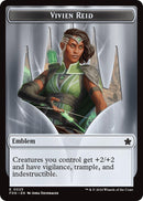 Emblem - Vivien Reid // Elf Warrior Double-Sided Token [Foundations Tokens]-1