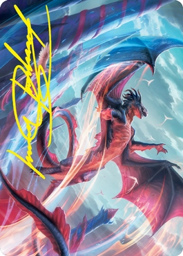 Tarjeta de arte de Galazeth Prismari (firma estampada en dorado) [Serie de arte de Strixhaven: Escuela de magos] 