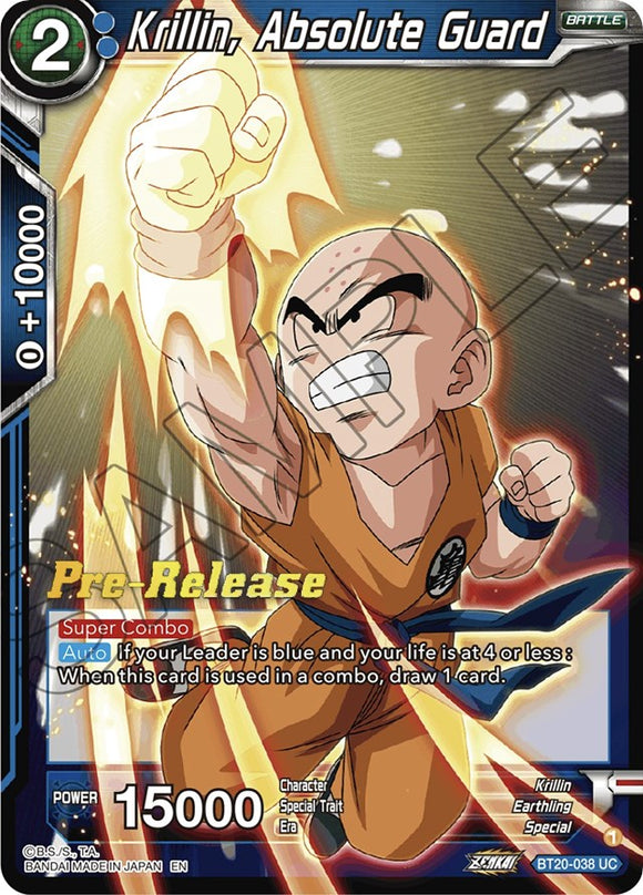 Krillin, Guardián absoluto (BT20-038) [Promociones previas al lanzamiento de Power Absorbed] 