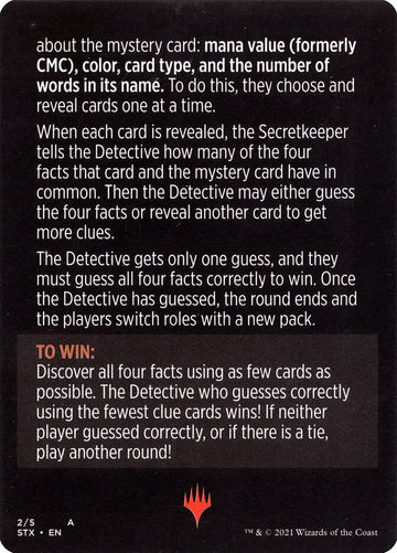 Booster Sleuth (Magic Minigame) [Strixhaven: School of Mages Minigame] - 0