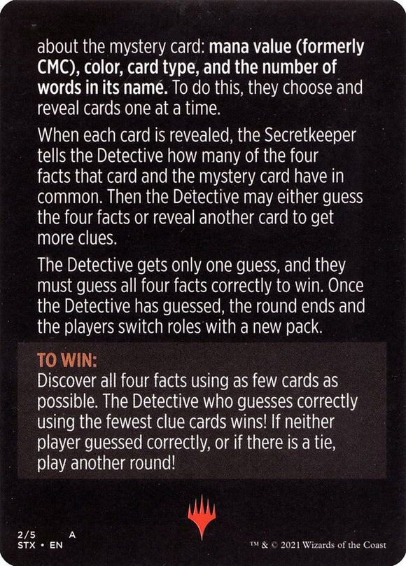 Booster Sleuth (minijuego de magia) [Minijuego de Strixhaven: Escuela de magos] 