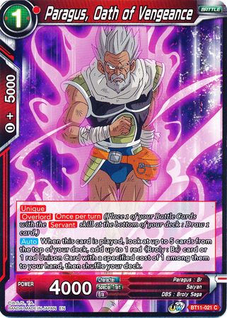 Paragus, Juramento de venganza (BT11-021) [Línea de sangre Vermilion] 