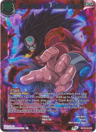 Dark Broly, el guerrero de las sombras (EX16-04) [Ultimate Deck]