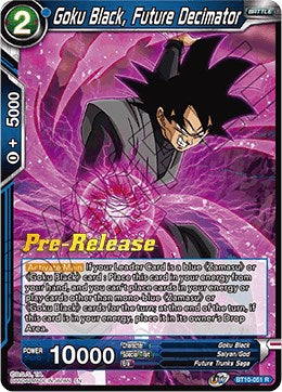 Goku Black, Decimator del Futuro (BT10-051) [Promociones de prelanzamiento de Rise of the Unison Warrior] 