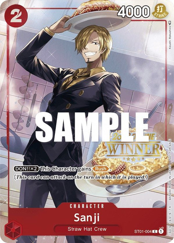 Sanji (Regional en línea 2023) [Ganador] [Tarjetas promocionales de One Piece] 