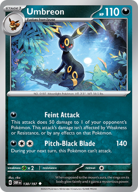 Umbreon (130/197) [Scarlet &amp; Violet: Llamas de obsidiana] 