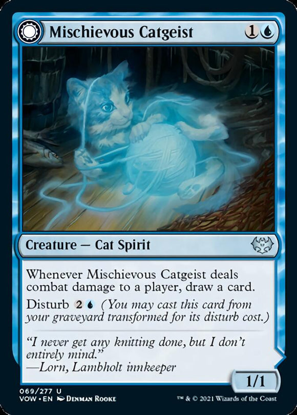 Catgeist travieso // Curiosidad felina [Innistrad: Crimson Vow] 
