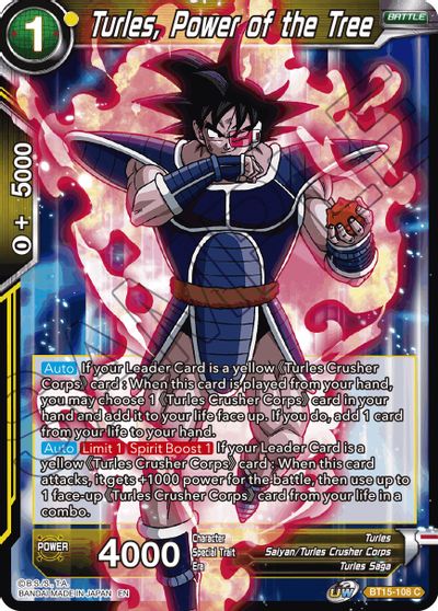 Turles, el poder del árbol (BT15-108) [Saiyan Showdown] 