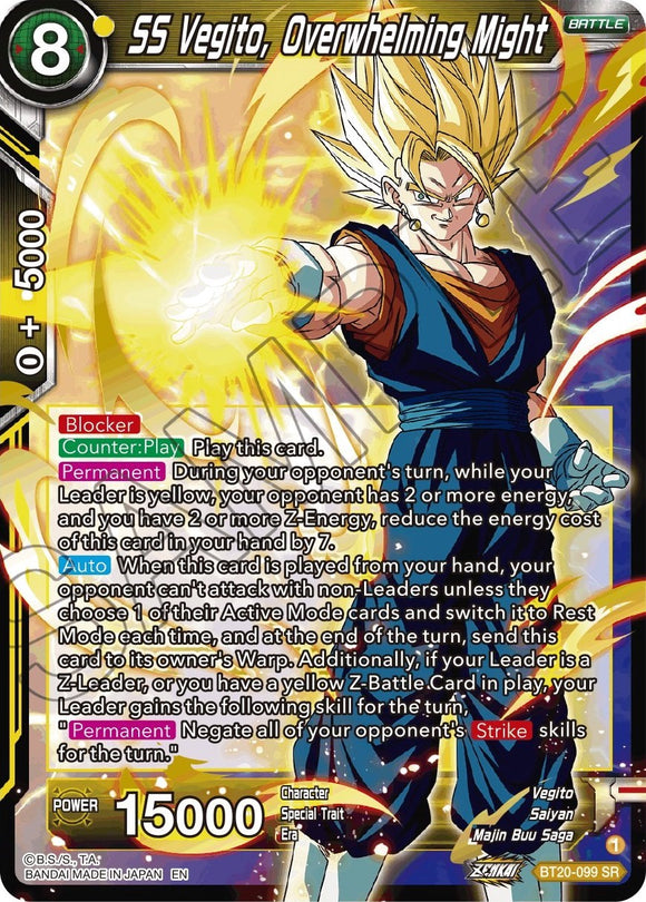 SS Vegito, Poder abrumador (BT20-099) [Poder absorbido] 