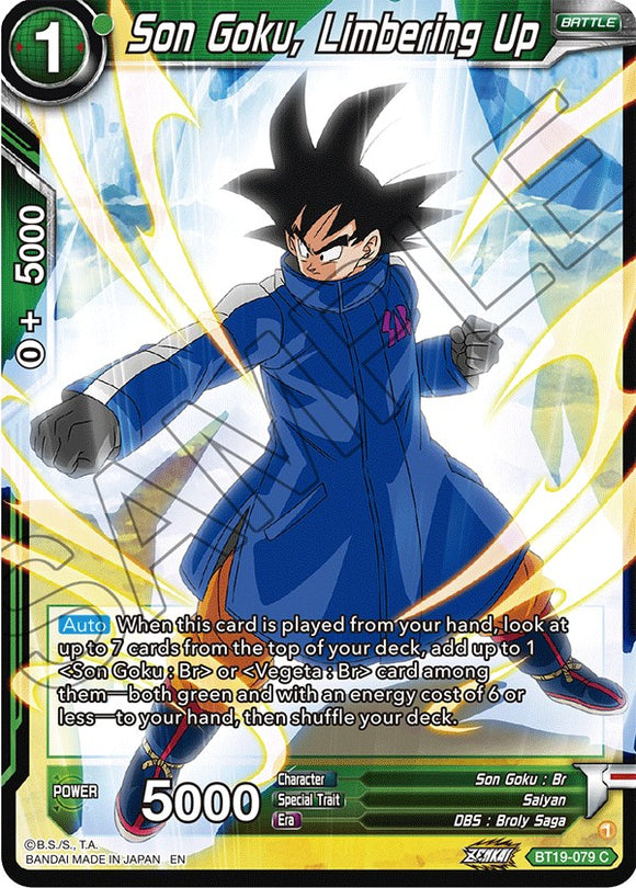 Son Goku, preparándose para el combate (BT19-079) [Ambición del luchador] 