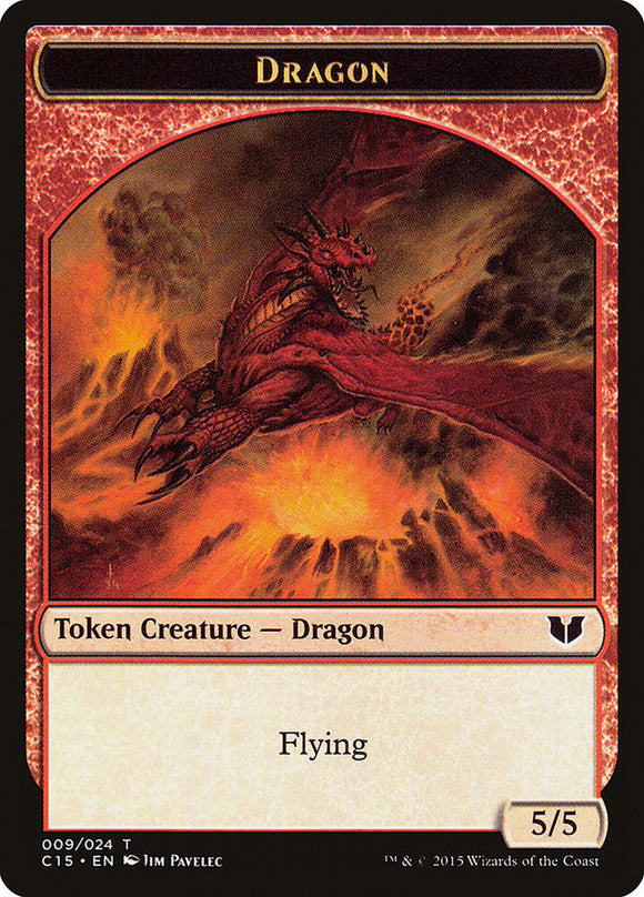 Ficha de doble cara de araña y dragón [Fichas de Commander 2015] 
