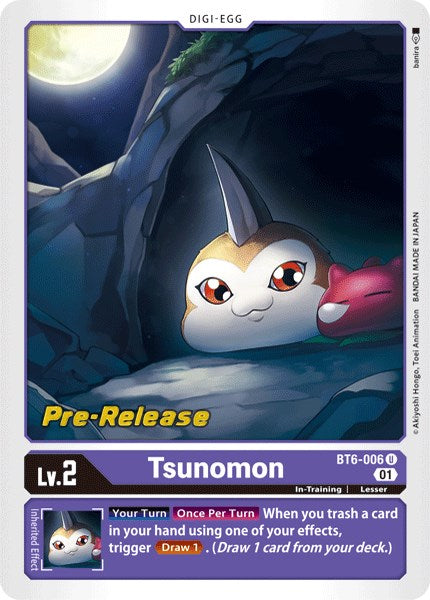 Tsunomon [BT6-006] [Tarjetas de prelanzamiento de Double Diamond] 