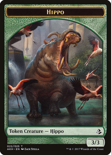 Aven Wind Guide // Hippo Double-Sided Token [Amonkhet Tokens] - 0