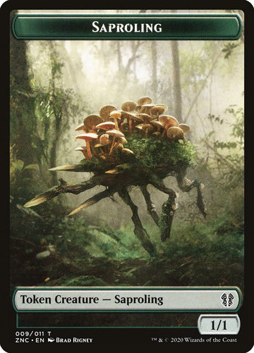 Beast // Saproling Double-Sided Token [Zendikar Rising Commander Tokens] - 0