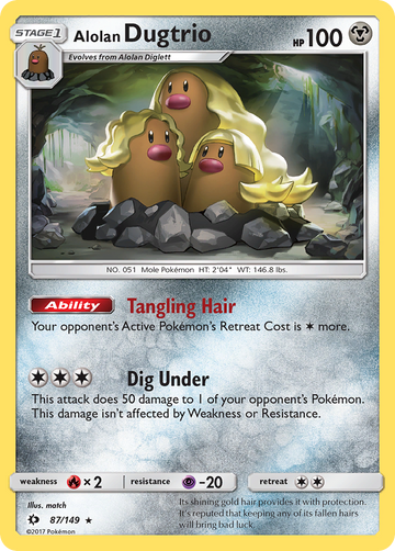 Dugtrio de Alola (87/149) [Sol y Luna: Conjunto básico] 