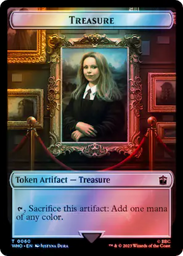 Alien Rhino // Treasure (0060) Double-Sided Token (Surge Foil) [Doctor Who Tokens] - 0