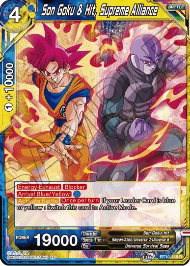 Son Goku y Hit, Alianza Suprema (Paquete de evento 08) (BT10-145) [Tarjetas de promoción de torneo] 