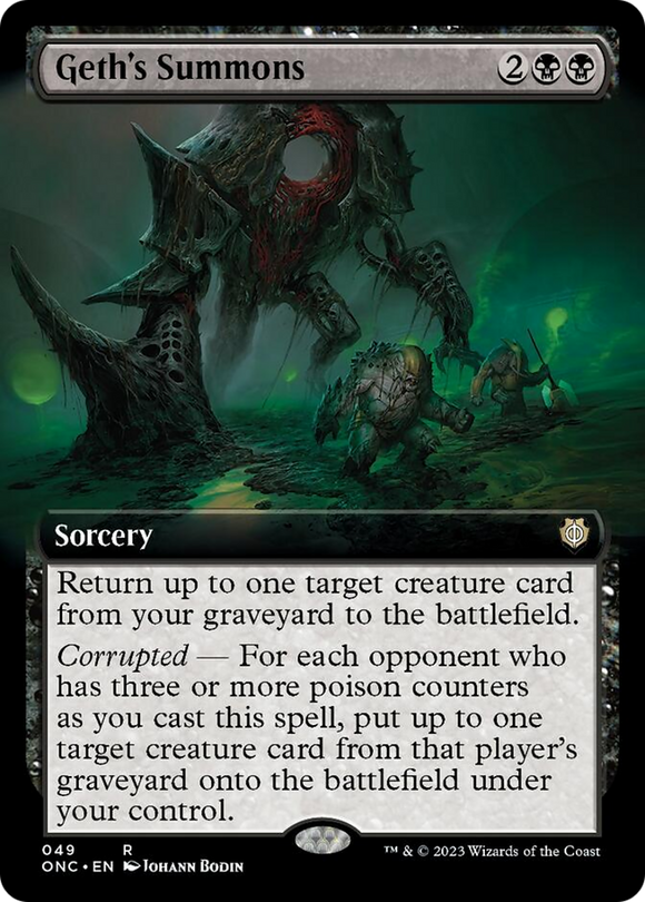 Invocación de Geth (ilustración ampliada) [Phyrexia: All Will Be One Commander] 